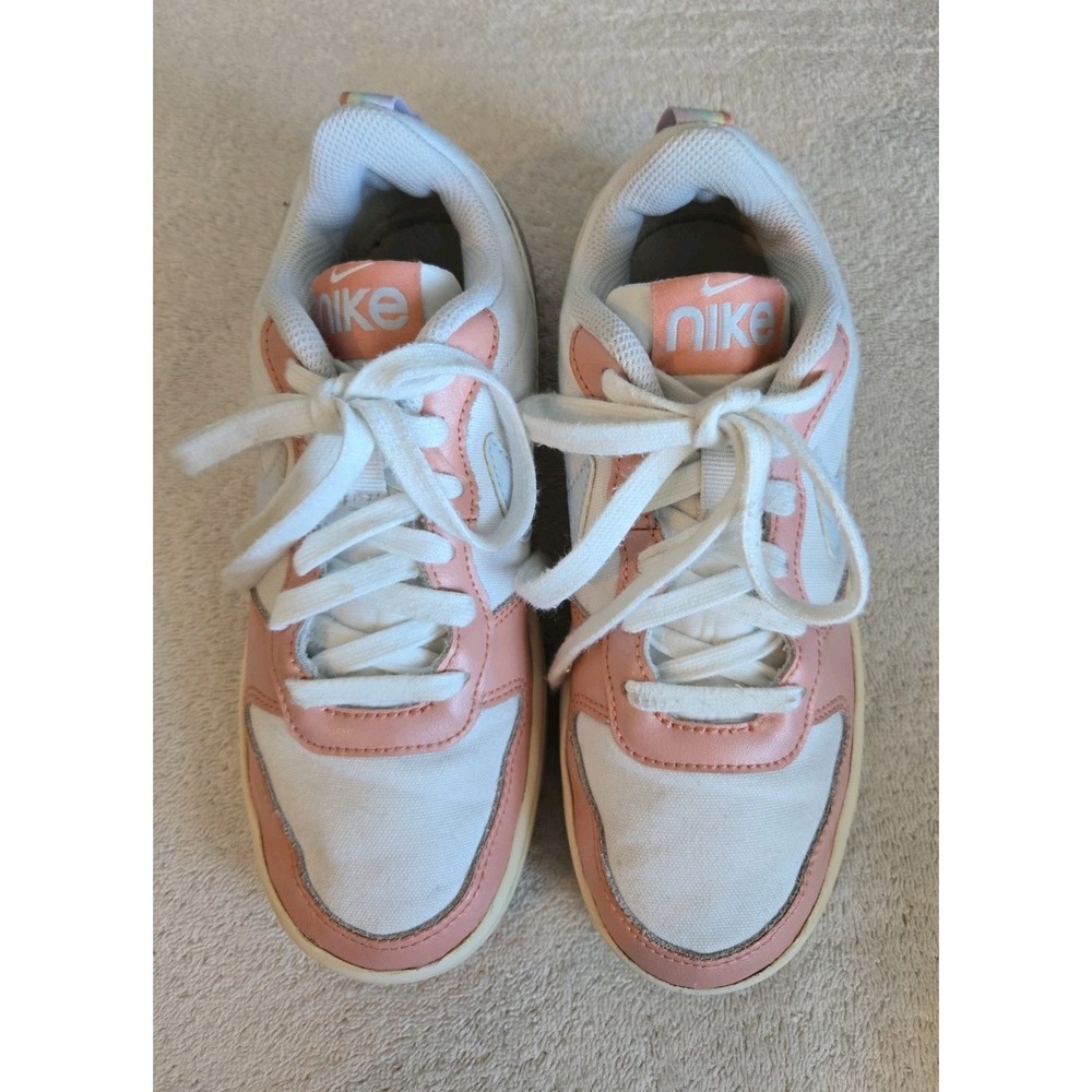 NIKE Court Borough Low SE GS White Light Madder Root 4Y DM1216-100